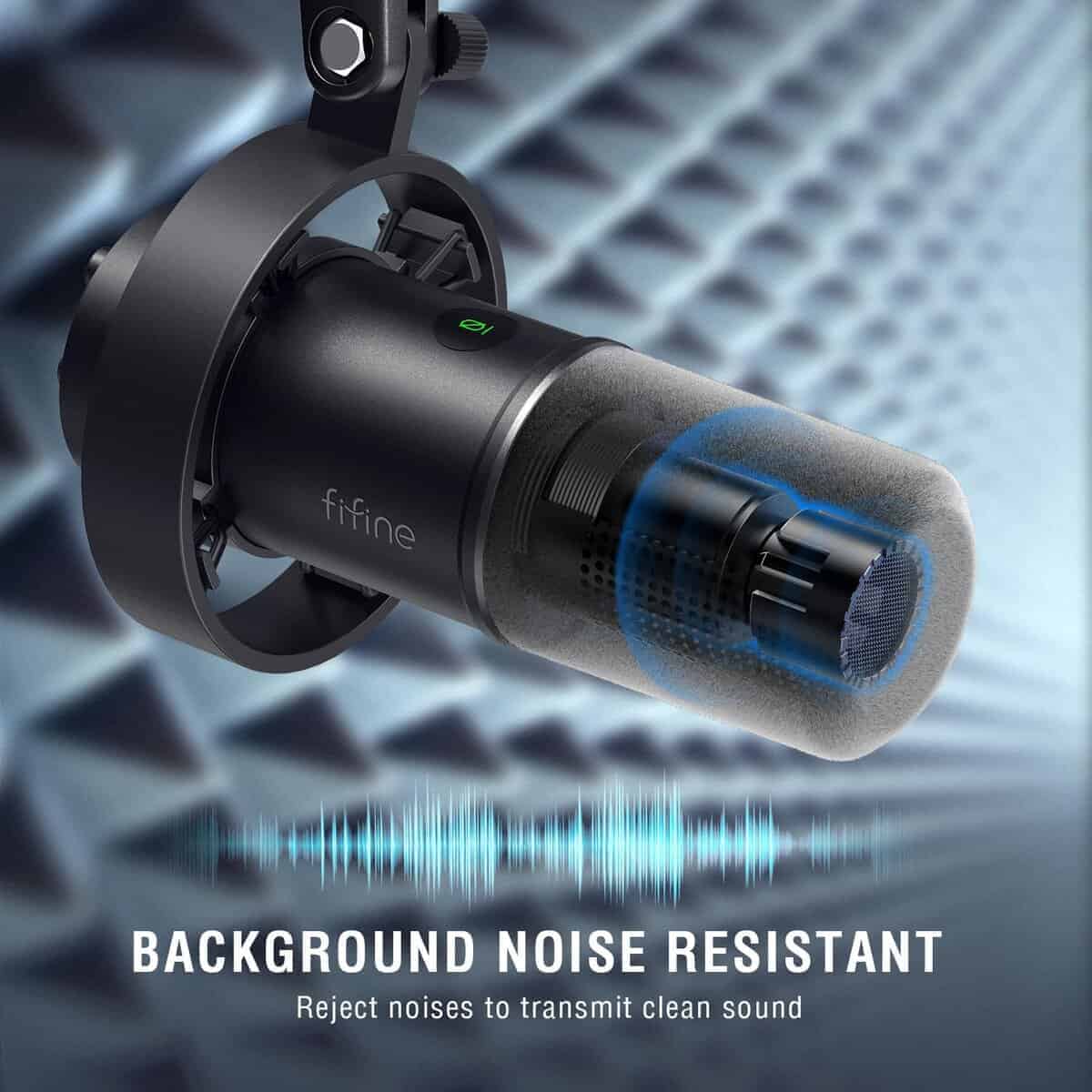 FIFINE Set de Micrófono Dinámico para Podcast con Brazo - Imagen 4