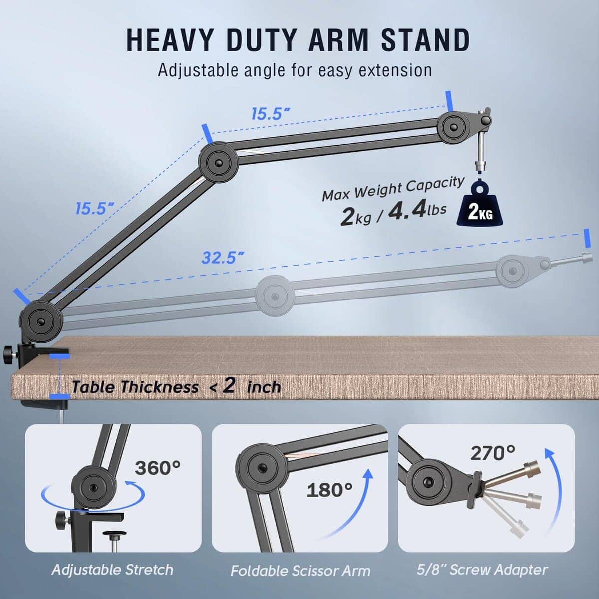 FIFINE Set de Micrófono Dinámico para Podcast con Brazo - Imagen 7