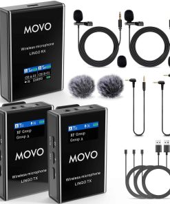 Sistema de micrófono inalámbrico Movo Lingo-Duo de 48