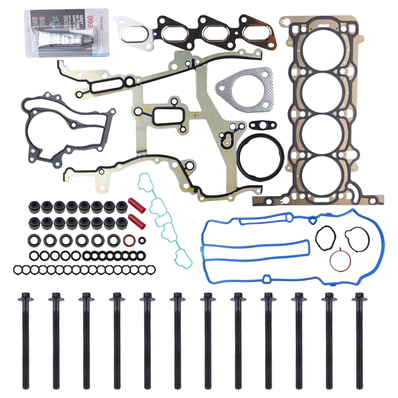 Juego de empaques de culata WONSABON con pernos de culata