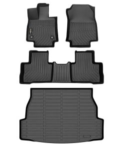 GINOWY - Tapetes y Forro de Carga para Toyota RAV4 Híbrido