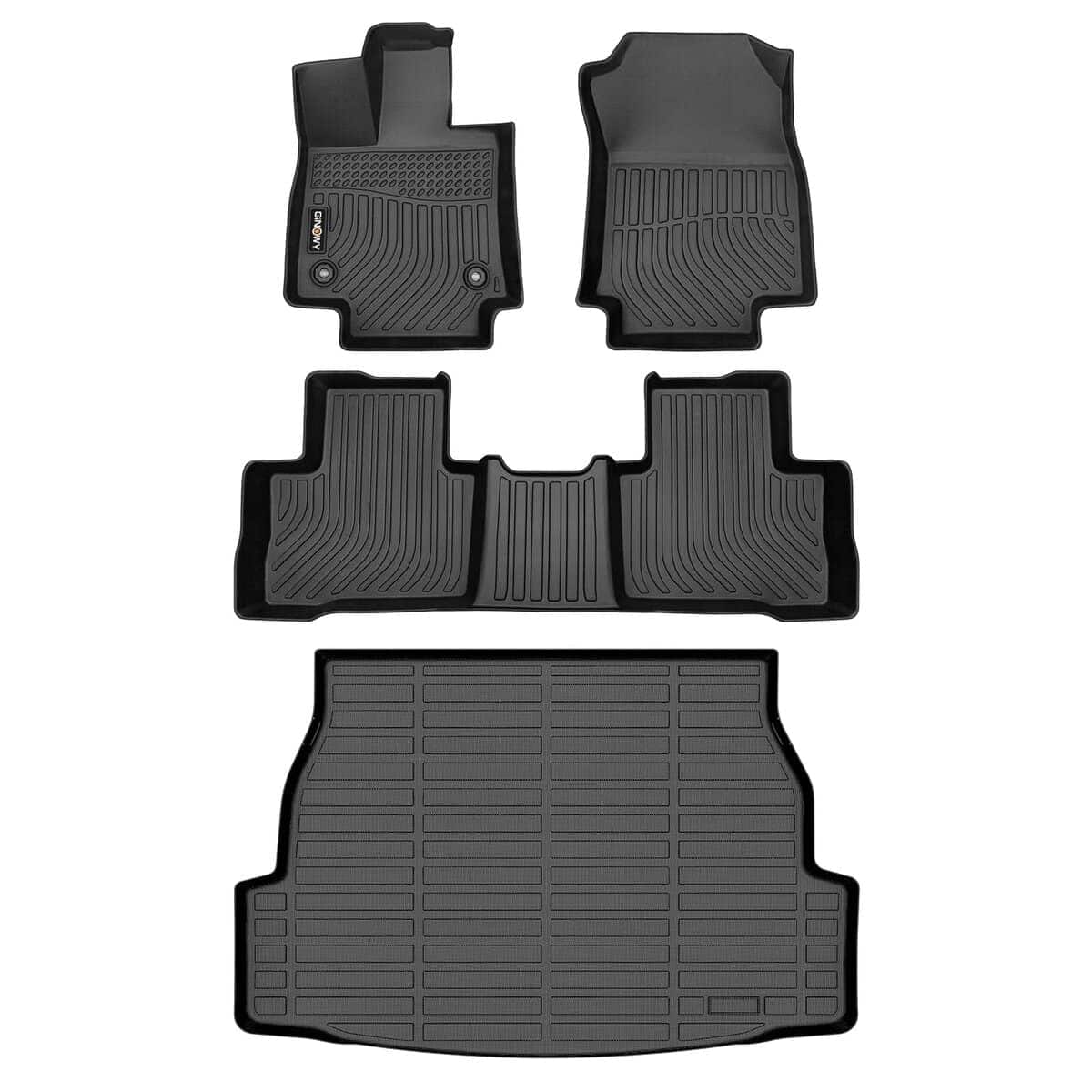 GINOWY - Tapetes y Forro de Carga para Toyota RAV4 Híbrido