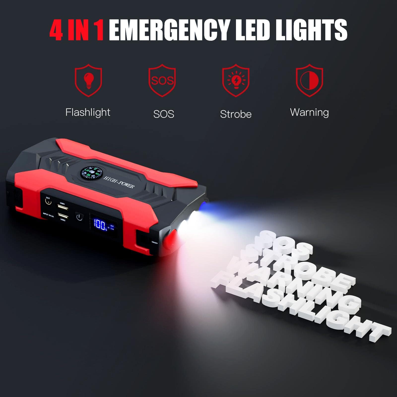 Arrancador de Coche, Cargador de Batería para Coche de - Imagen 5