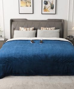 Manta Eléctrica Tamaño King WOOMER [Garantía -Azul Marino