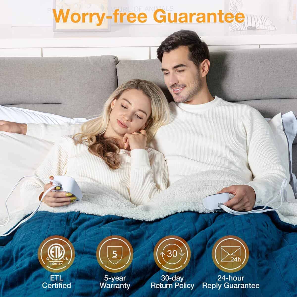 Manta Eléctrica Tamaño King WOOMER [Garantía -Azul Marino - Imagen 5