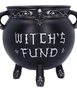 Hucha de dinero Nemesis Now Witch's Fund, Resina, Negro,