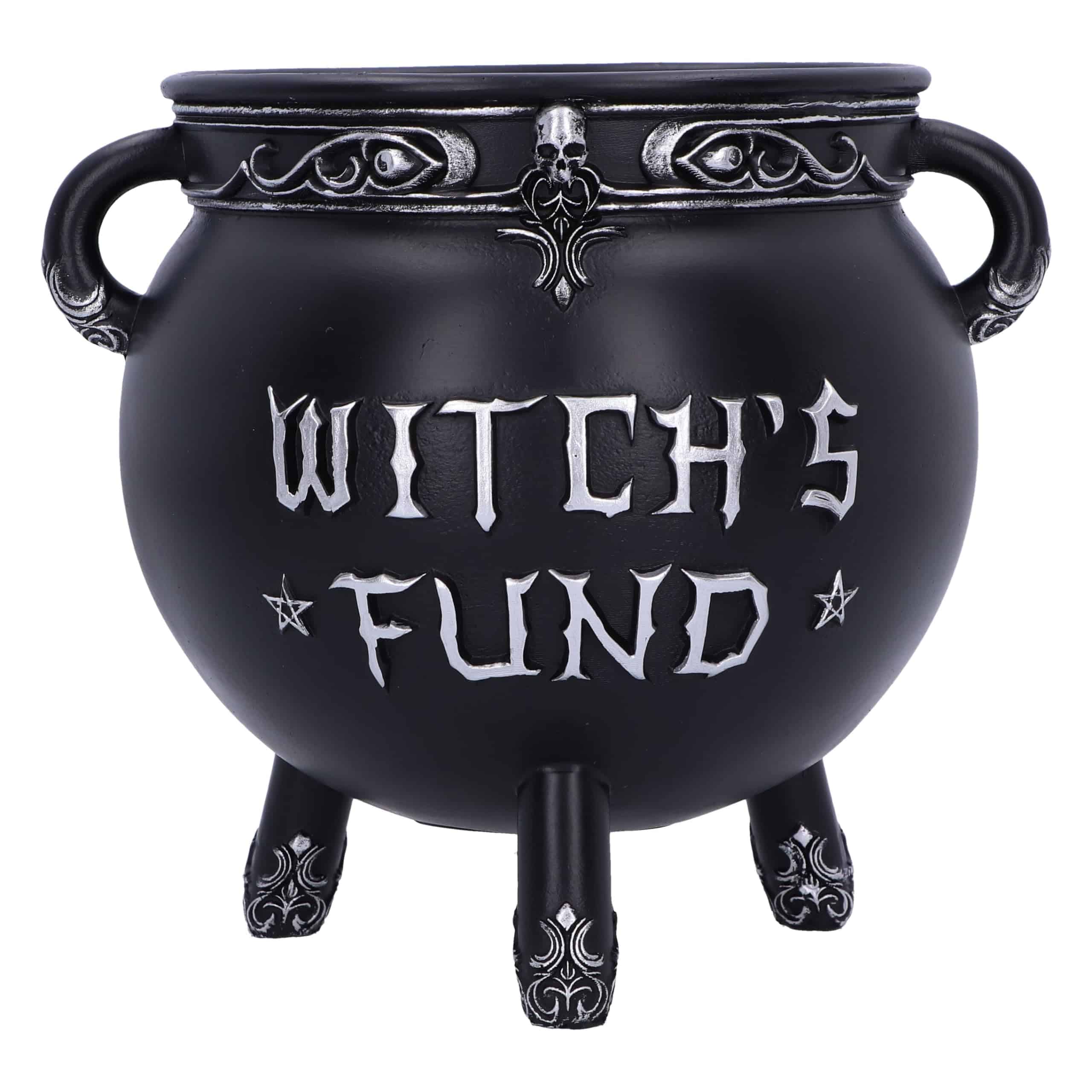 Hucha de dinero Nemesis Now Witch's Fund, Resina, Negro,