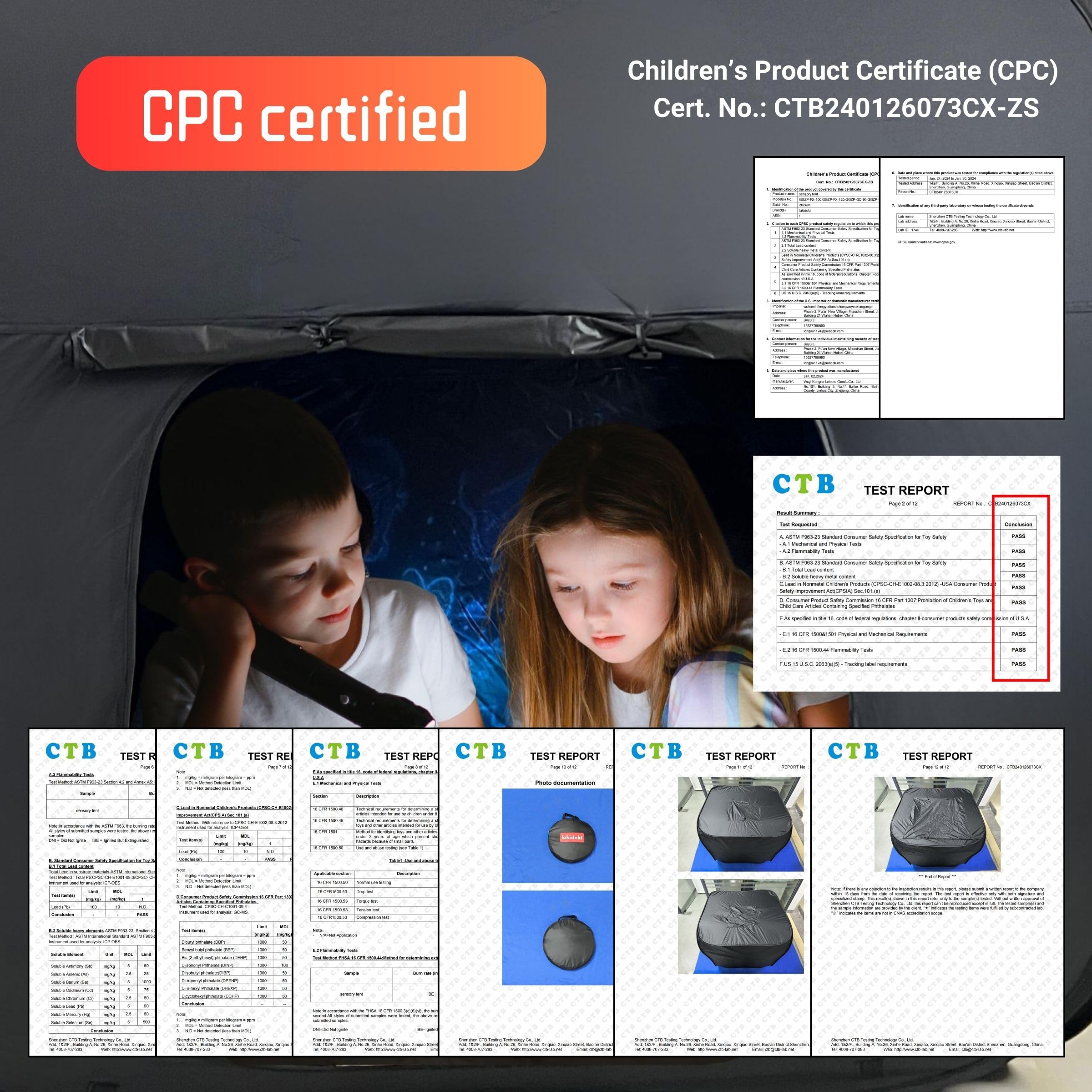 Tenda Sensorial lukidoki para Niños con Certificación CPC - - Imagen 5