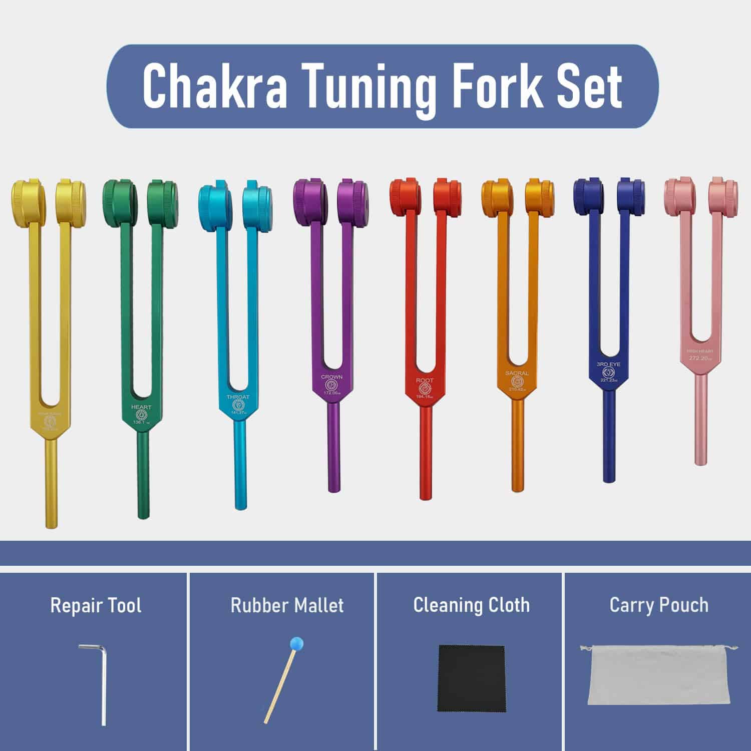 Juego de Diapasones de Chakra BYZVUN para Sanación, 7 - Imagen 3