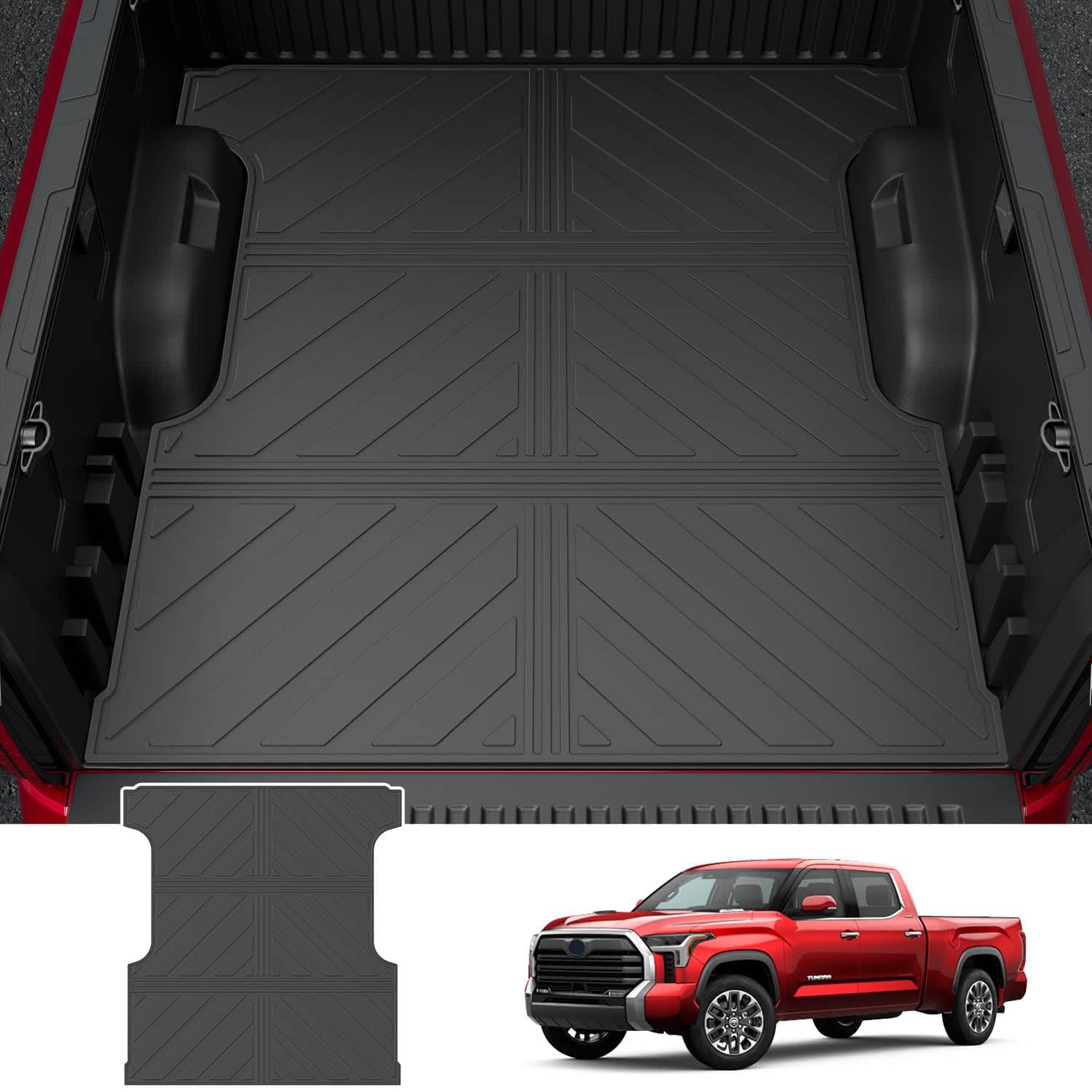 Tapete para cama de camioneta powoq Compatible con Toyota
