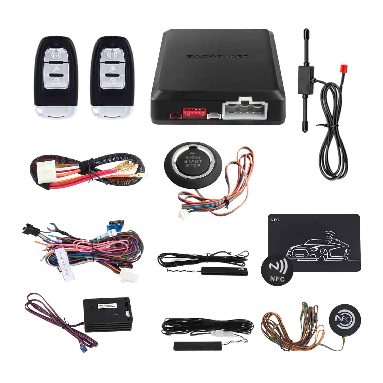 Sistema de Alarma de Coche con Arranque Remoto y Entrada