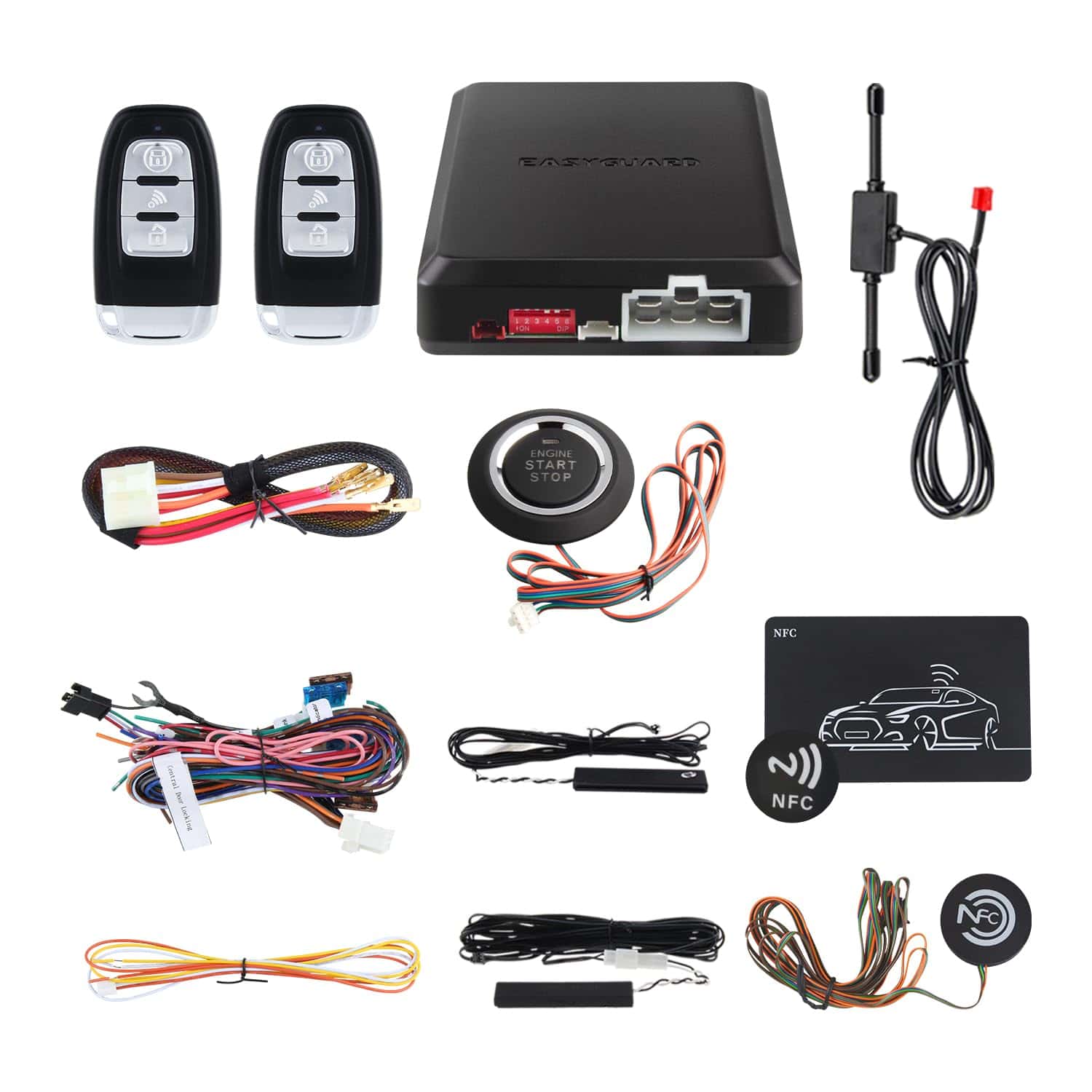 Sistema de Alarma para Automóvil Easyguard EC002-NFC PKE