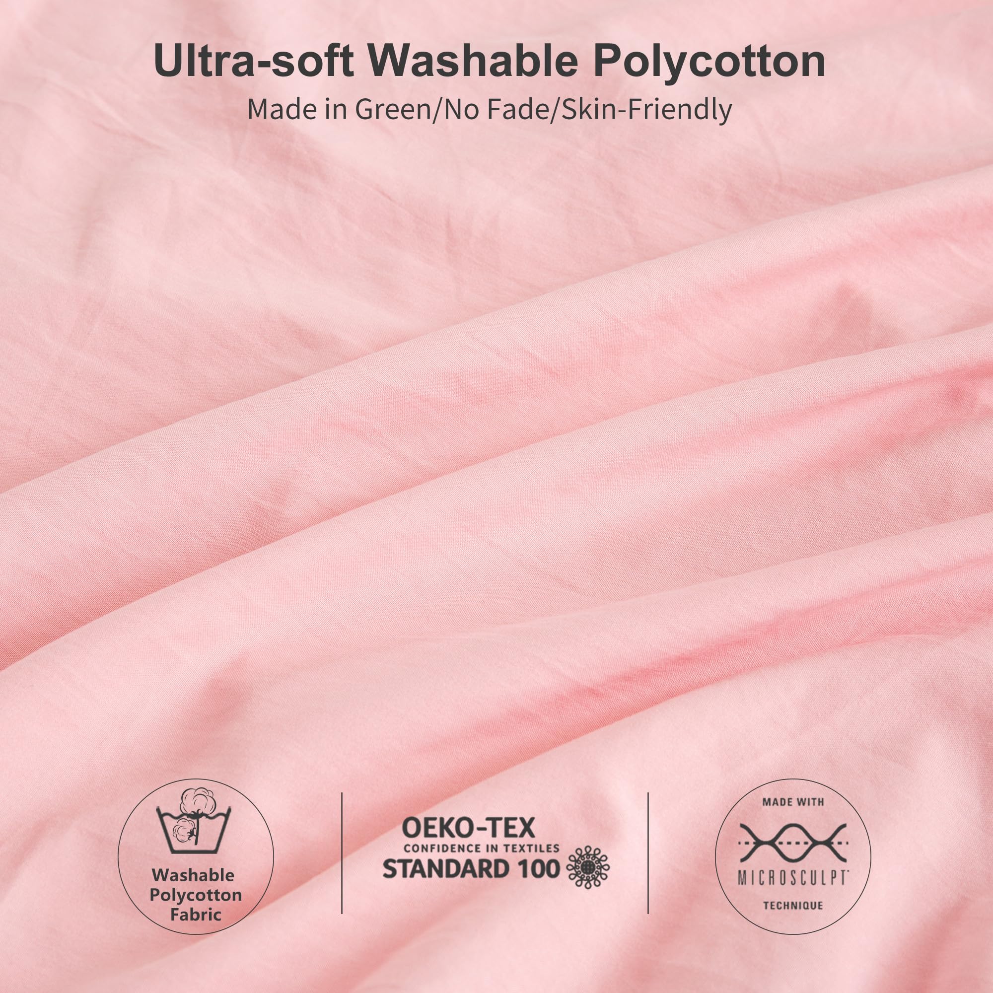 Juego de Edredón Bohopopm de Color Rosado Claro para Cama - Imagen 8