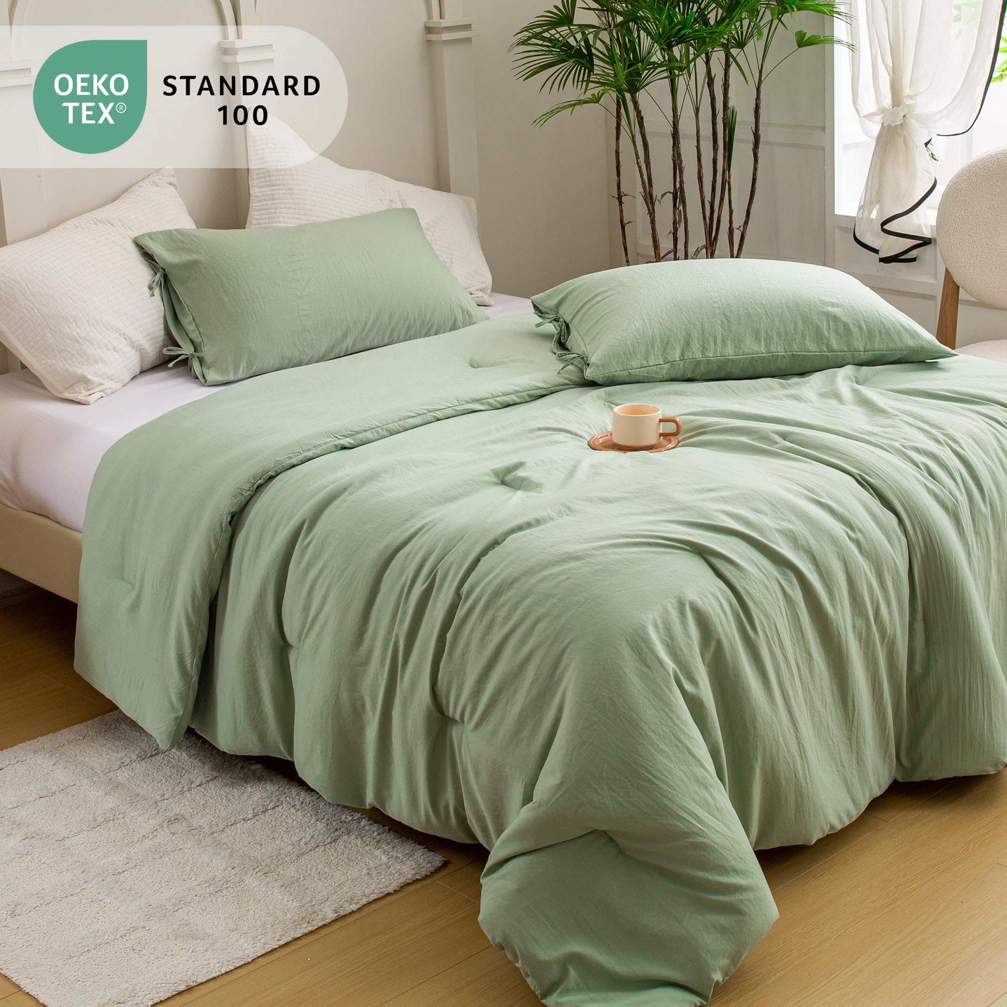 BOHOPOPM Juego de Edredón Queen Size Ultra Suave - Acogedor - Imagen 3