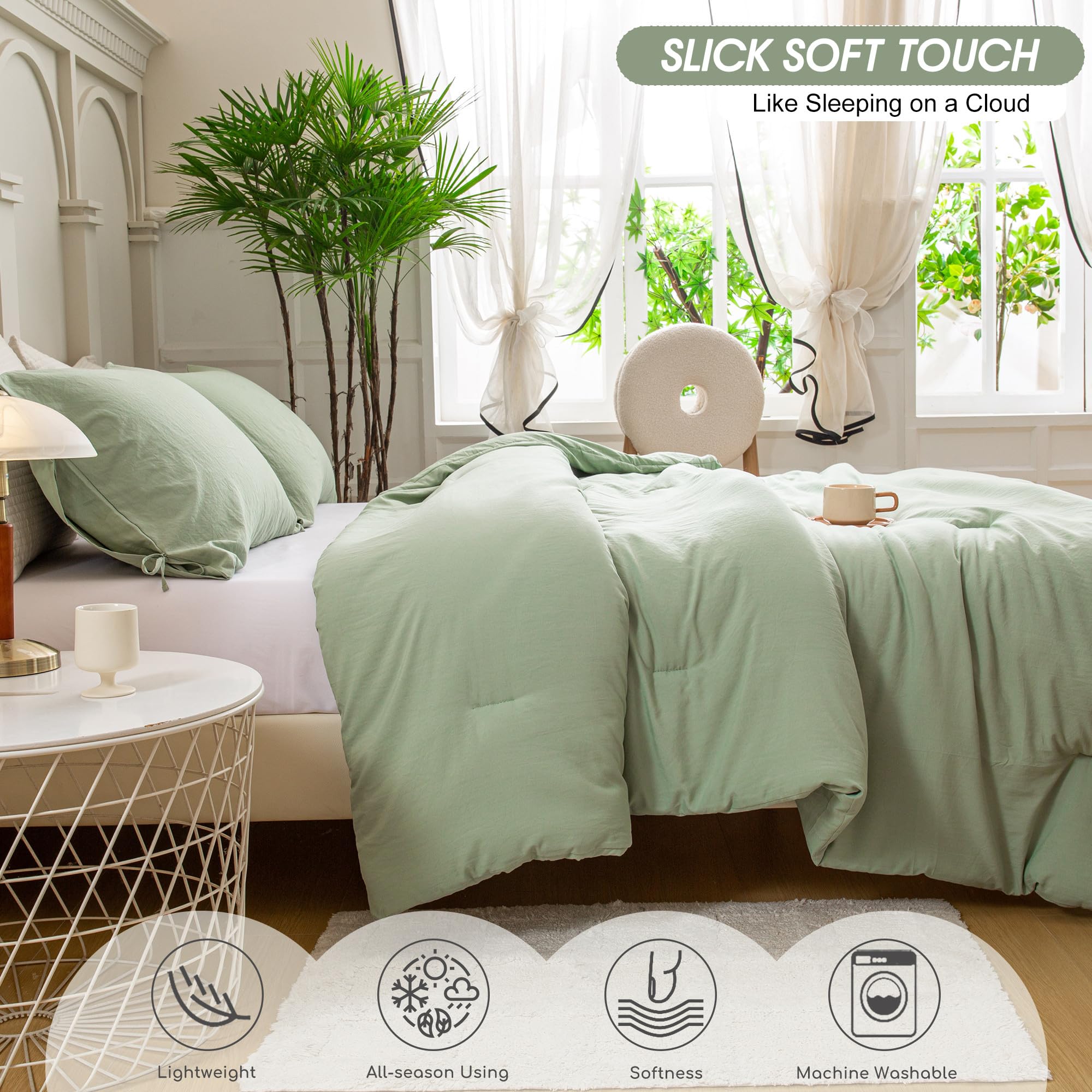 BOHOPOPM Juego de Edredón Queen Size Ultra Suave - Acogedor - Imagen 5