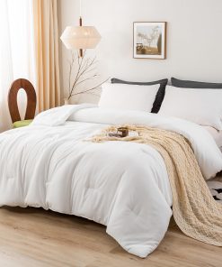 Edredón Blanco BOHOPOPM Softness King - Juego de Ropa de