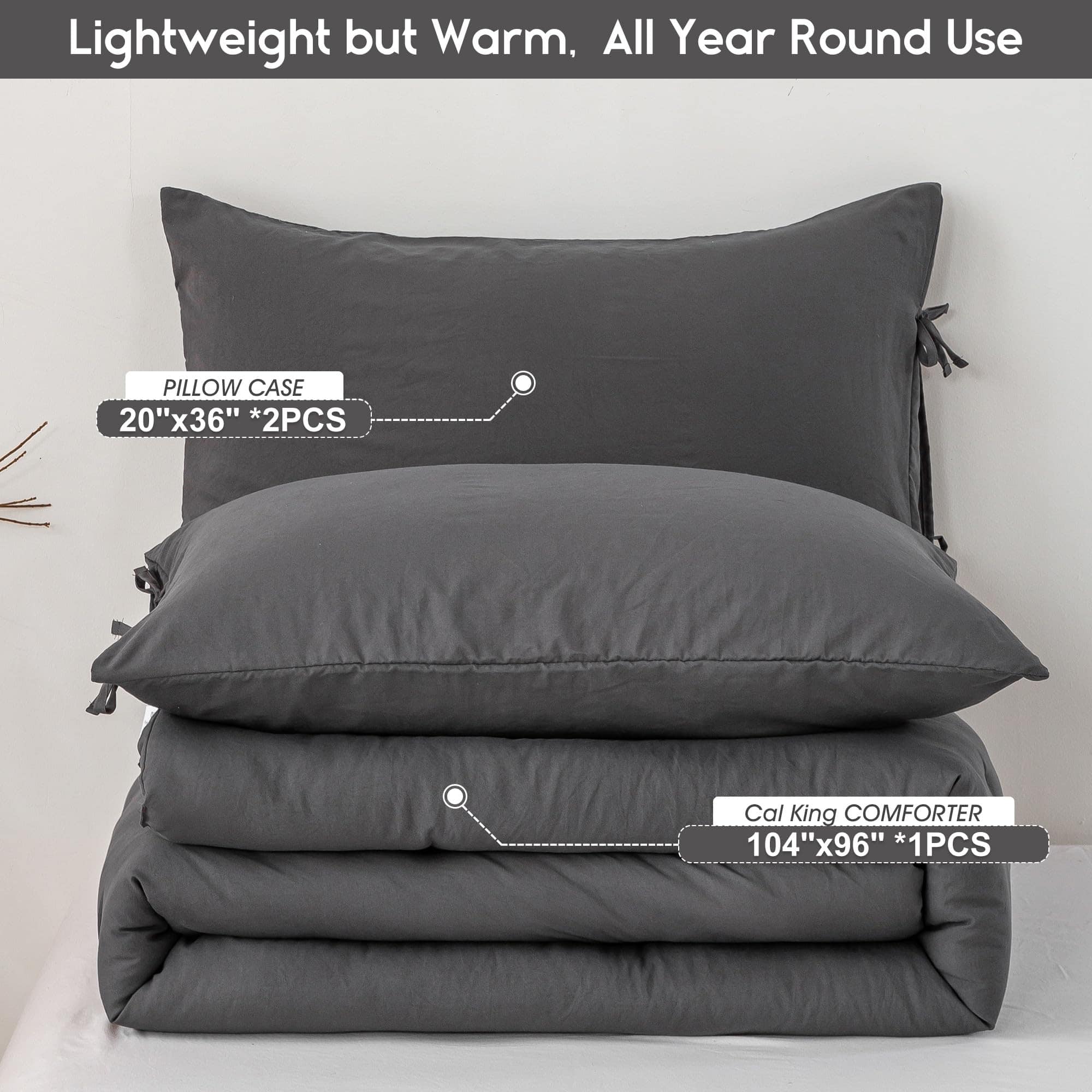 Juego de Edredón BOHOPOPM Softness Cal King - Tela Suave de - Imagen 7