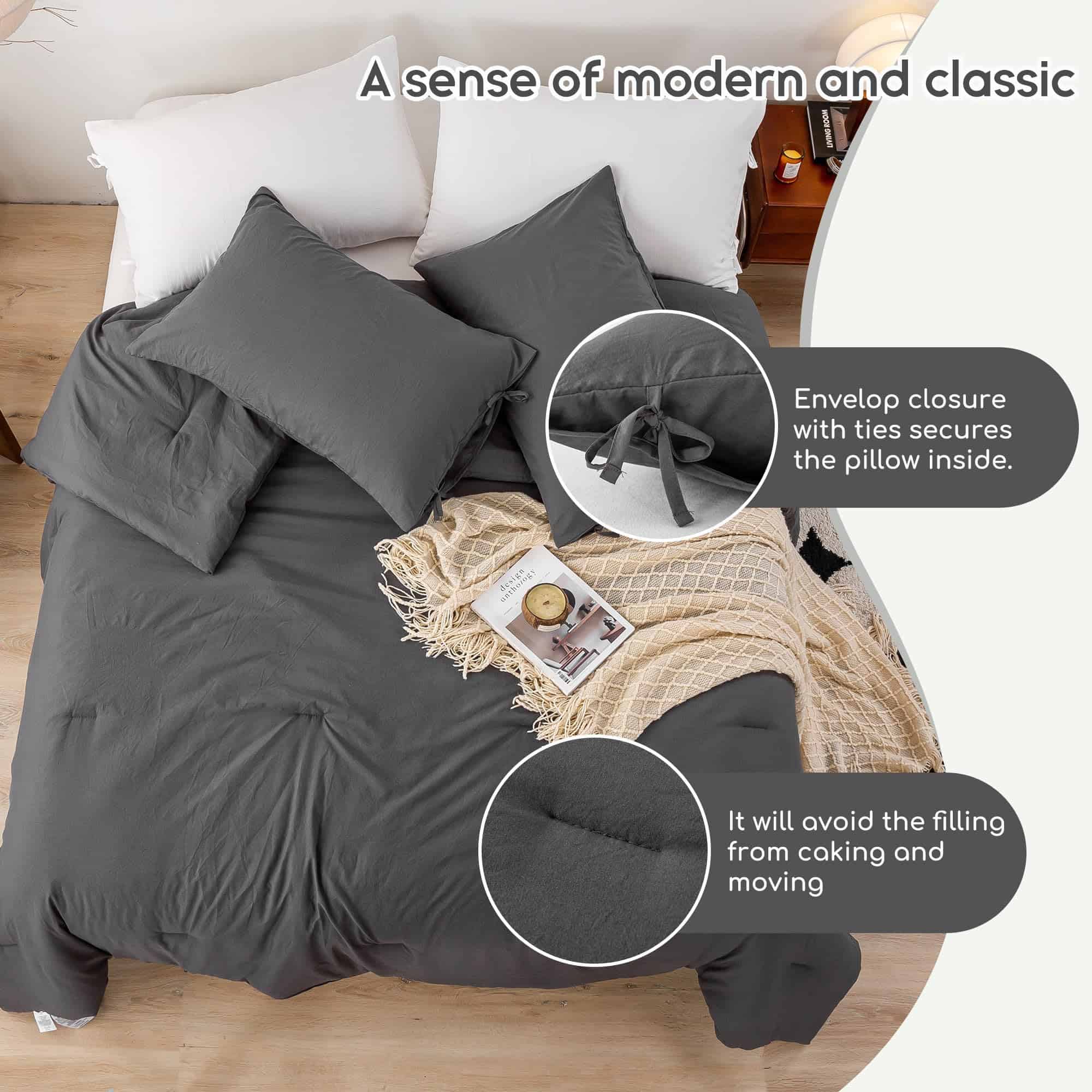 Juego de Edredón BOHOPOPM Softness Cal King - Tela Suave de - Imagen 6