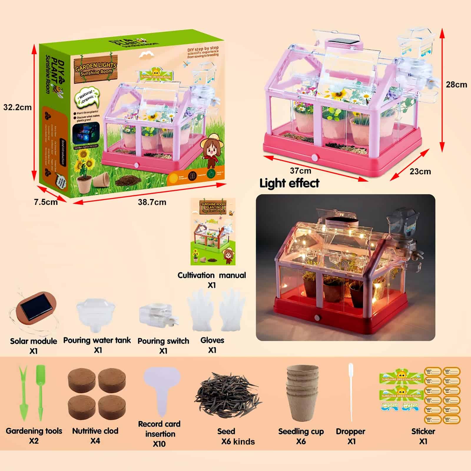 Kit de Cultivo de Plantas para Niños Invernadero Set de - Imagen 8