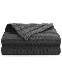 Manta de algodón tejida Cozytoon - Suave y transpirable,