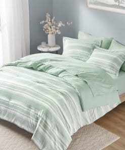Set de Edredón Completo Codi con Sábanas, Verde Salvia