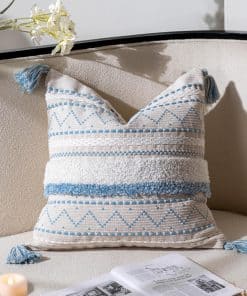 Funda de Almohada Decorativa Azul BlissBlush 20x20 Conjunto