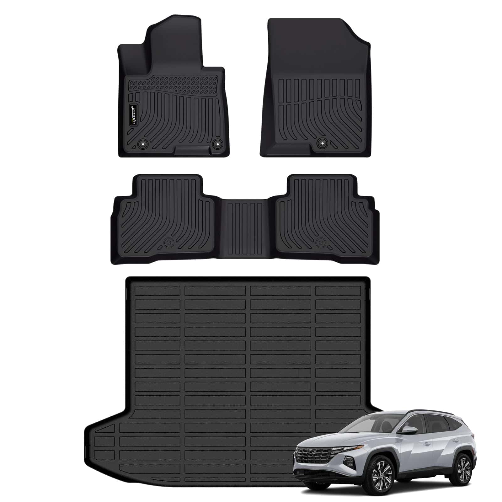 Juego de Tapetes para Automóvil y Tapete de Carga Jenofa