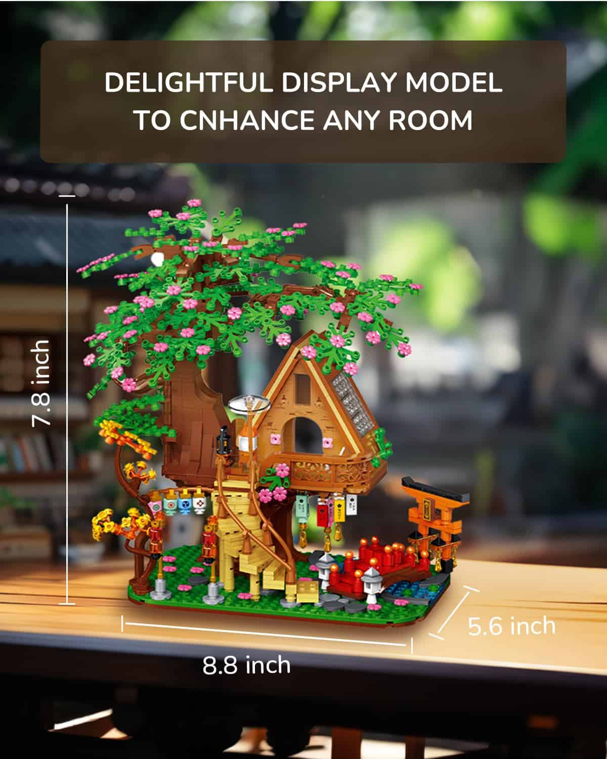 Kimiangel Tree House Lighting Building Brick Sets, 1458 PCS - Imagen 3