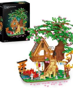 Kimiangel Tree House Lighting Building Brick Sets, 1458 PCS