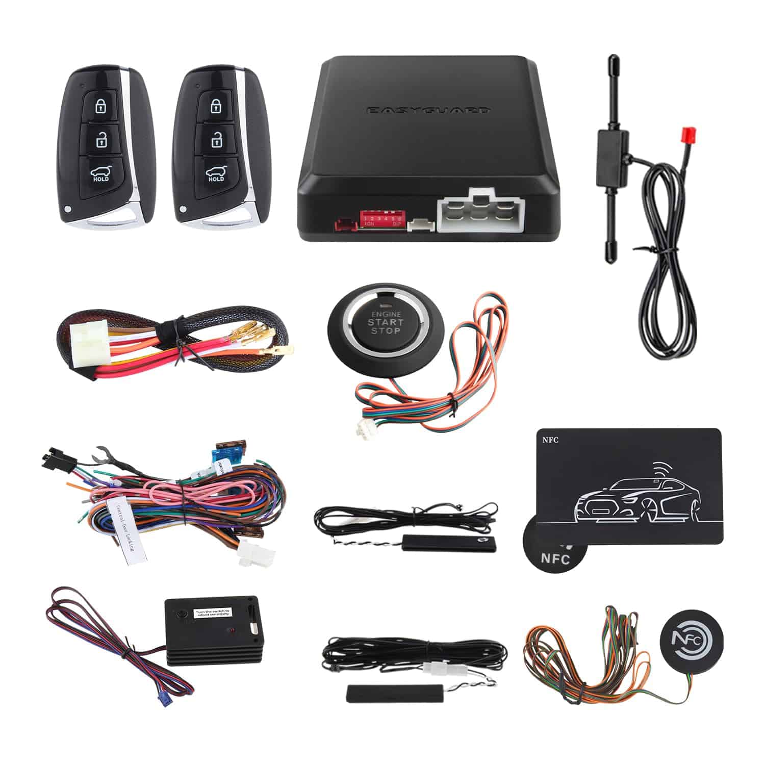Sistema de alarma para automóvil con entrada sin llave