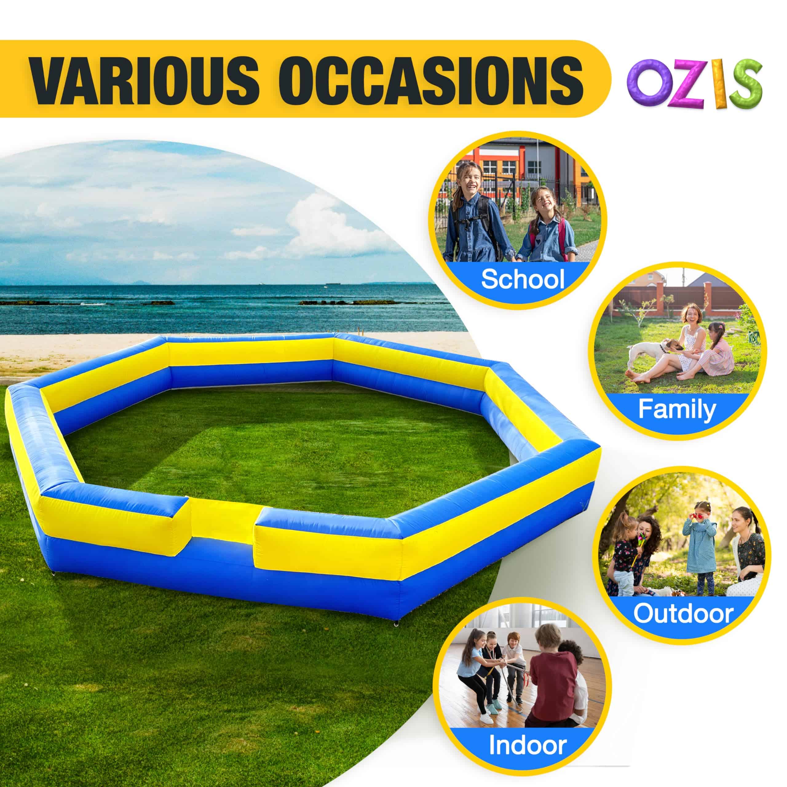 Pit de Gaga Inflable de 15FT con Soplador Incorporado, - Imagen 7