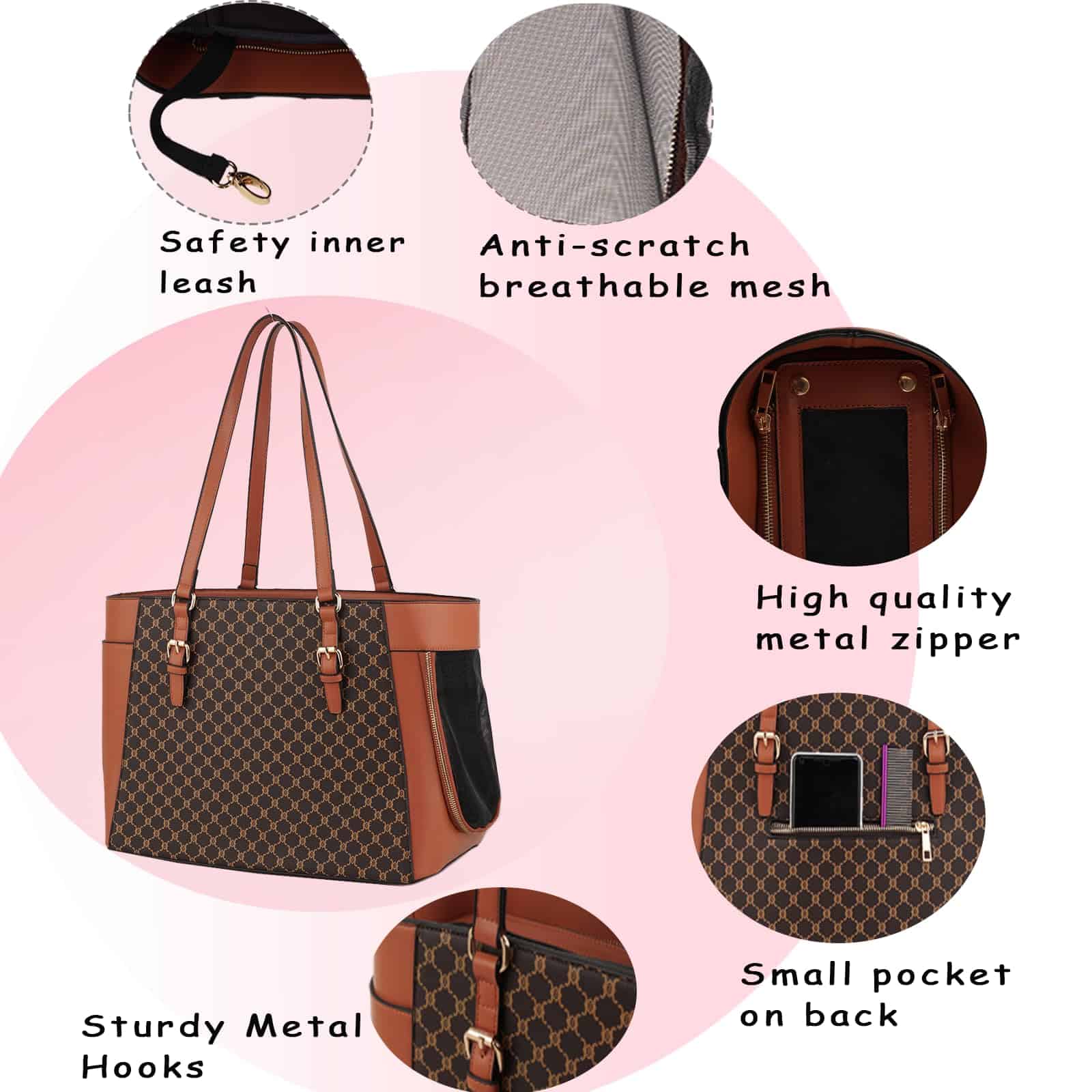 Bolso de Moda para Perro Transportín para Mascotas Pequeñas - Imagen 6