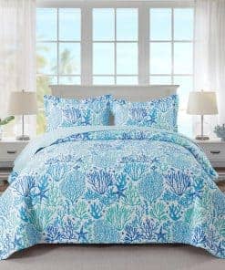 Edredón de Verano Travan Coastal Queen Size, Ultra Suave y