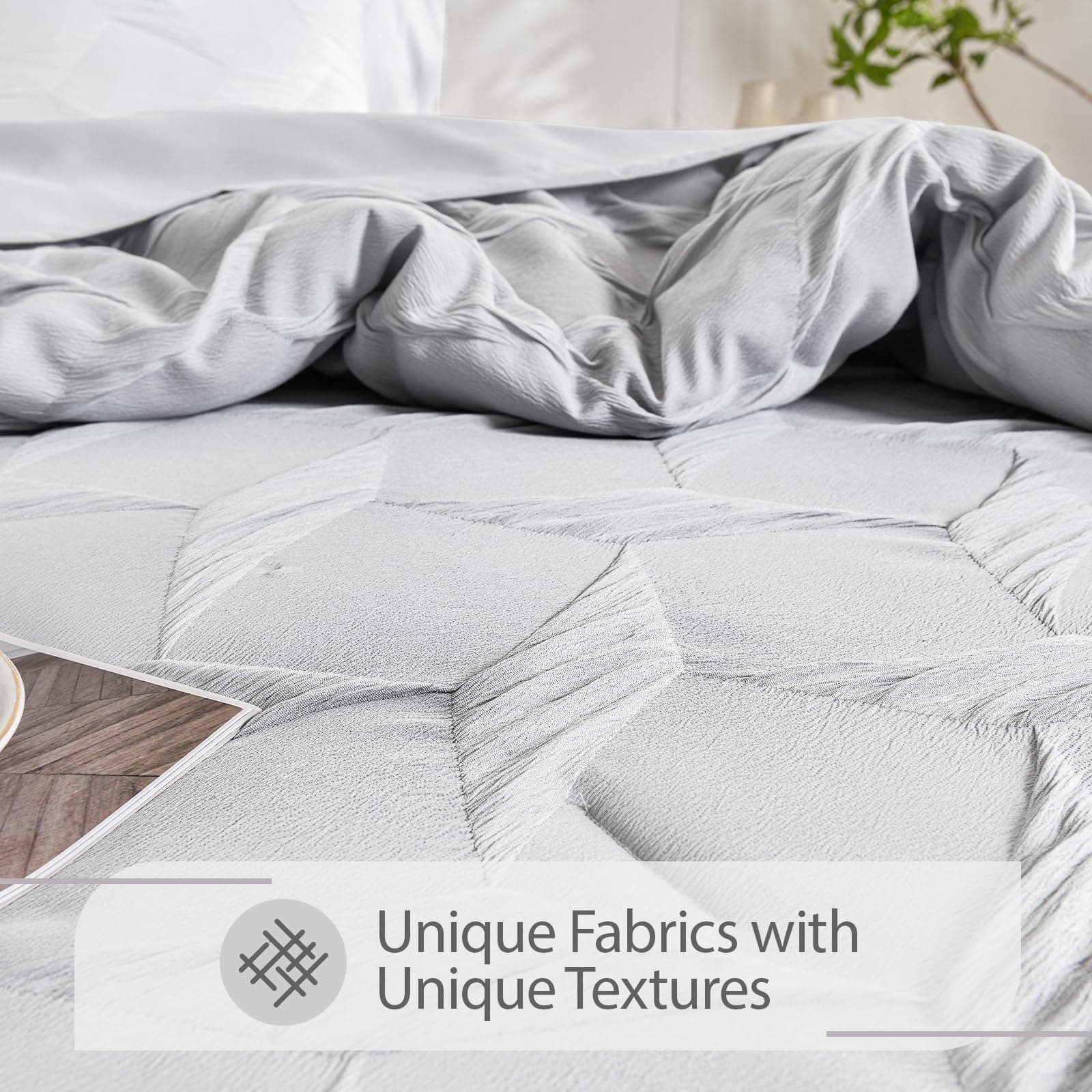 Juego de ropa de cama Swandream King- Lujo Spandex Jacquard - Imagen 5
