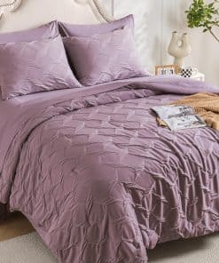 Set de Ropa de Cama King Swandream - Lujo -Morado y Rojo