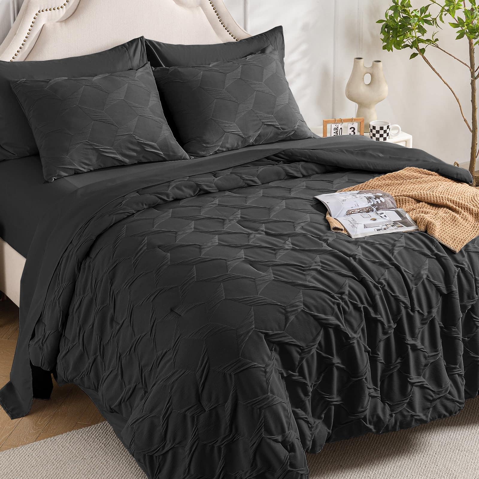 Set de Ropa de Cama King Swandream - Lujo Espandex Jacquard