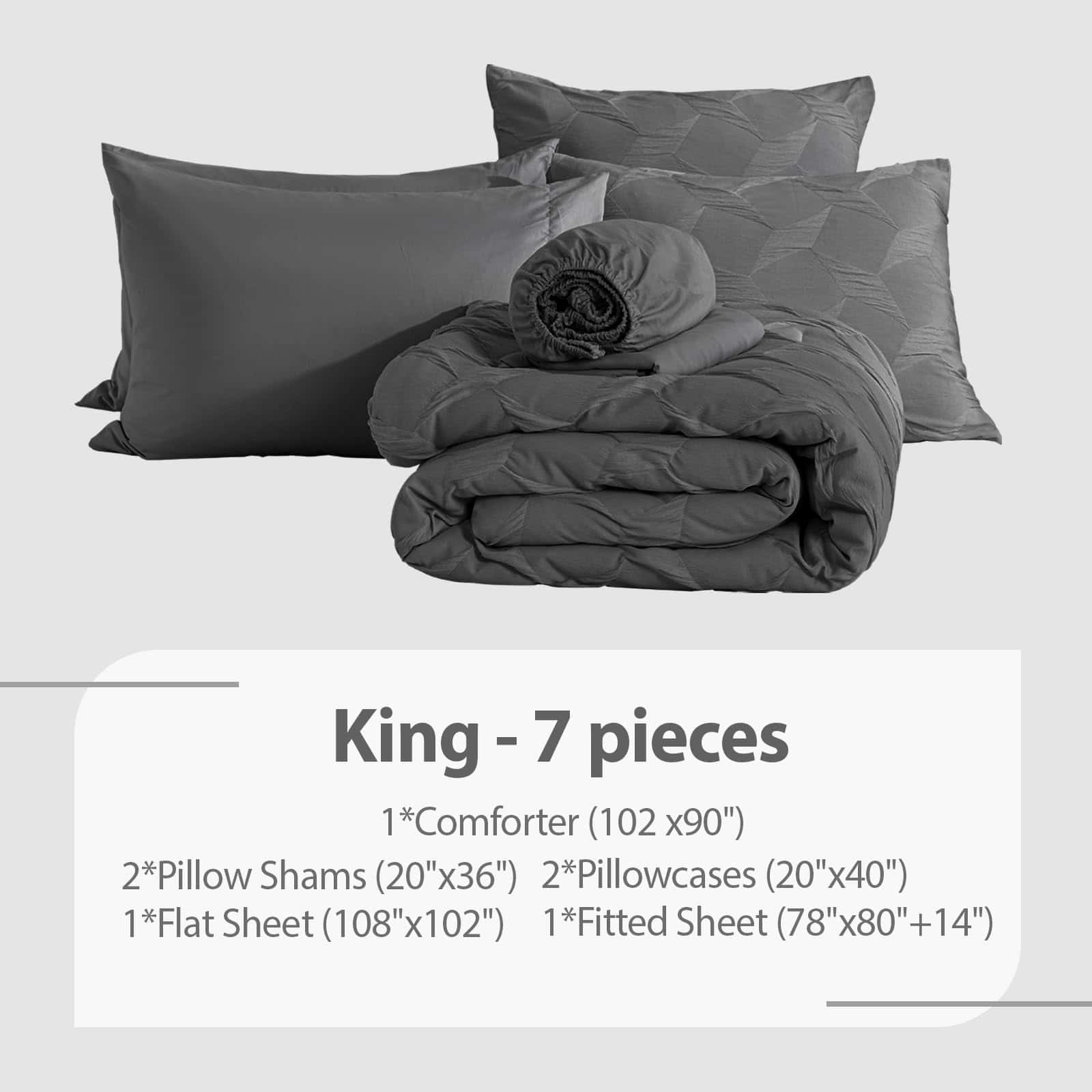 Juego de Ropa de Cama King Swandream- Lujo Jacquard de - Imagen 6