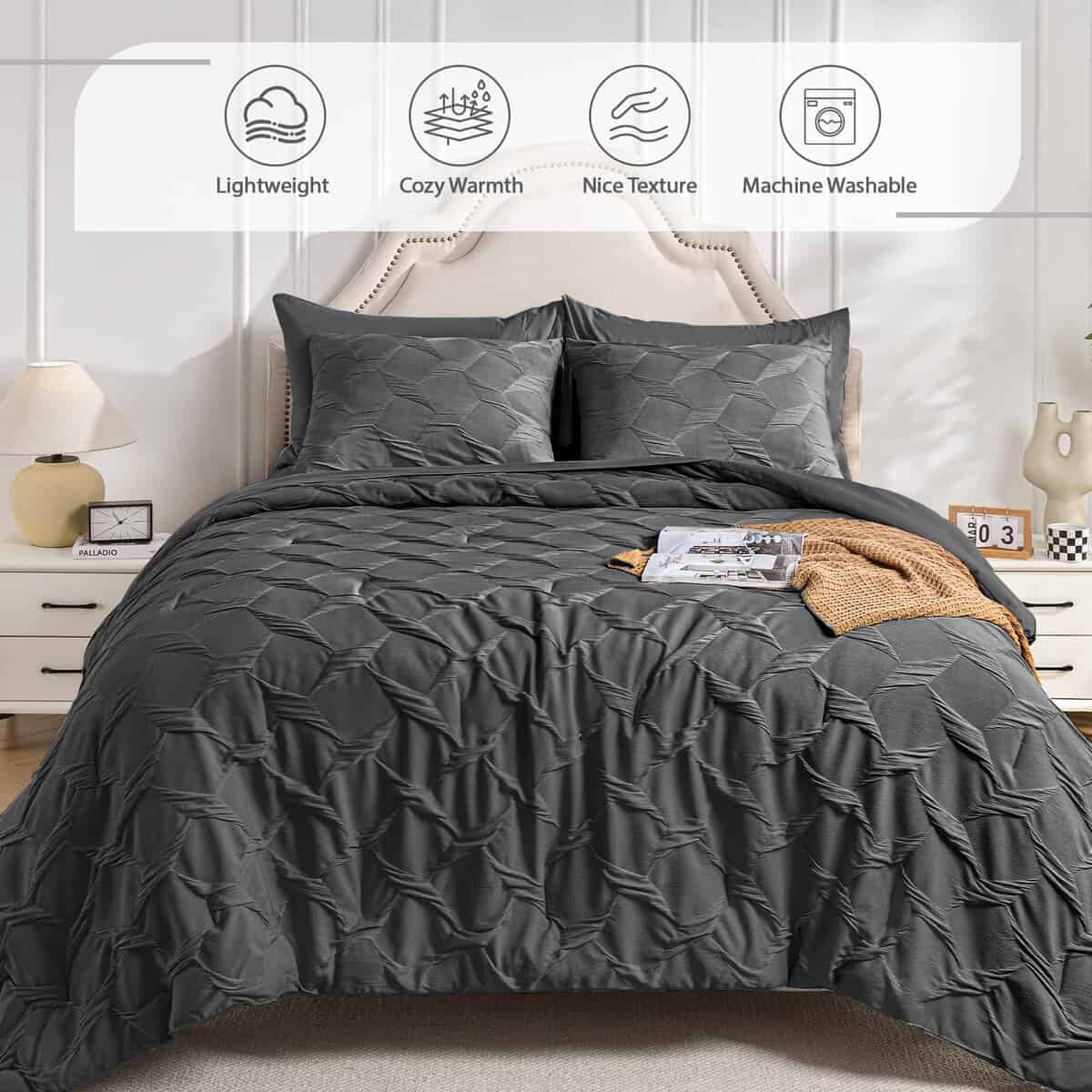 Juego de Ropa de Cama King Swandream- Lujo Jacquard de - Imagen 4