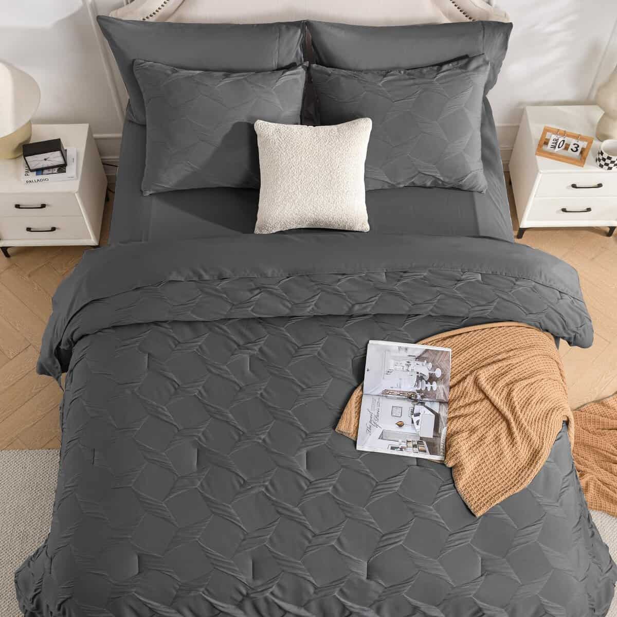 Juego de Ropa de Cama King Swandream- Lujo Jacquard de - Imagen 3