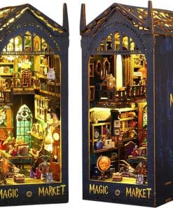Kit DIY Book Nook ROCOXIA, Estante de Booknook con Luz