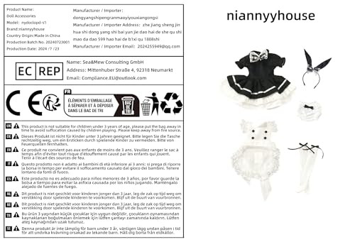 Conjunto de Ropa de Muñeca 1/3 1/4 1/6 BJD Vestido Delantal - Imagen 7