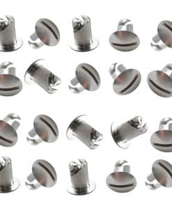 20 Pack de Remaches de Aluminio con Botón Ovalado de Cabeza