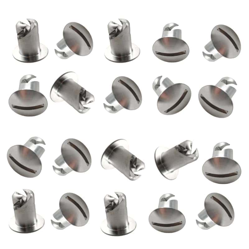 20 Pack de Remaches de Aluminio con Botón Ovalado de Cabeza