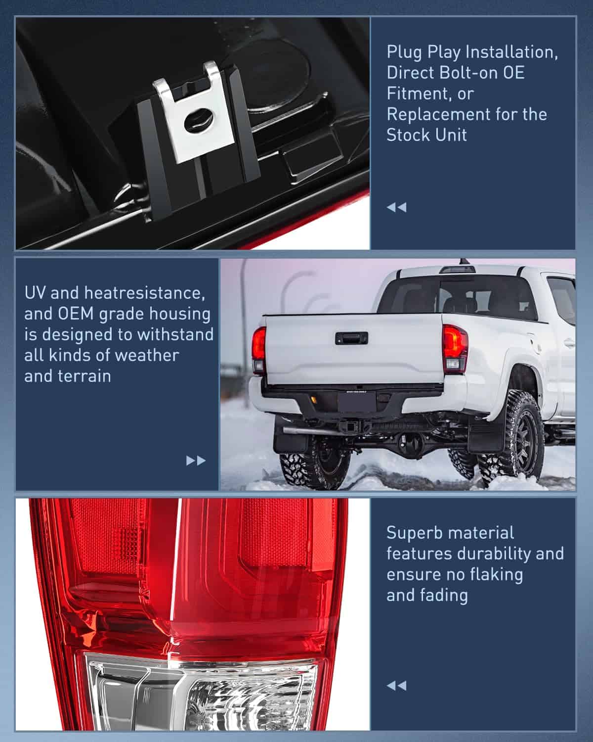 Ensamblaje de luz trasera Nilight Compatible con Toyota - Imagen 6