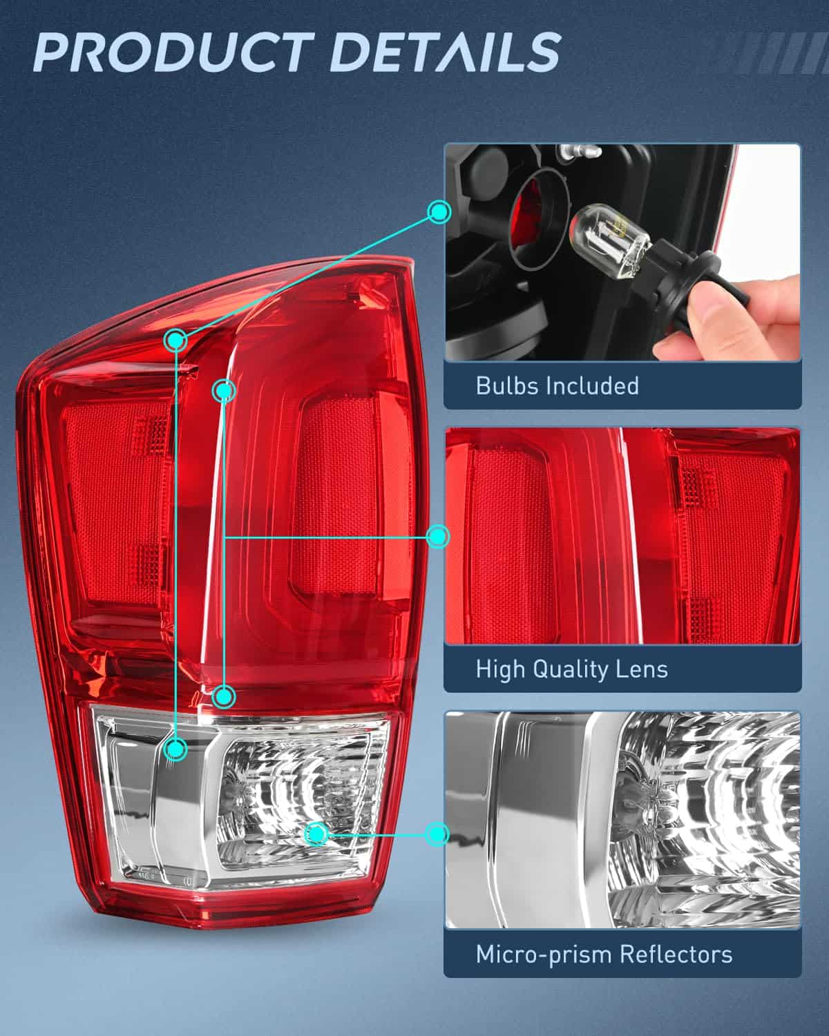 Ensamblaje de luz trasera Nilight Compatible con Toyota - Imagen 7