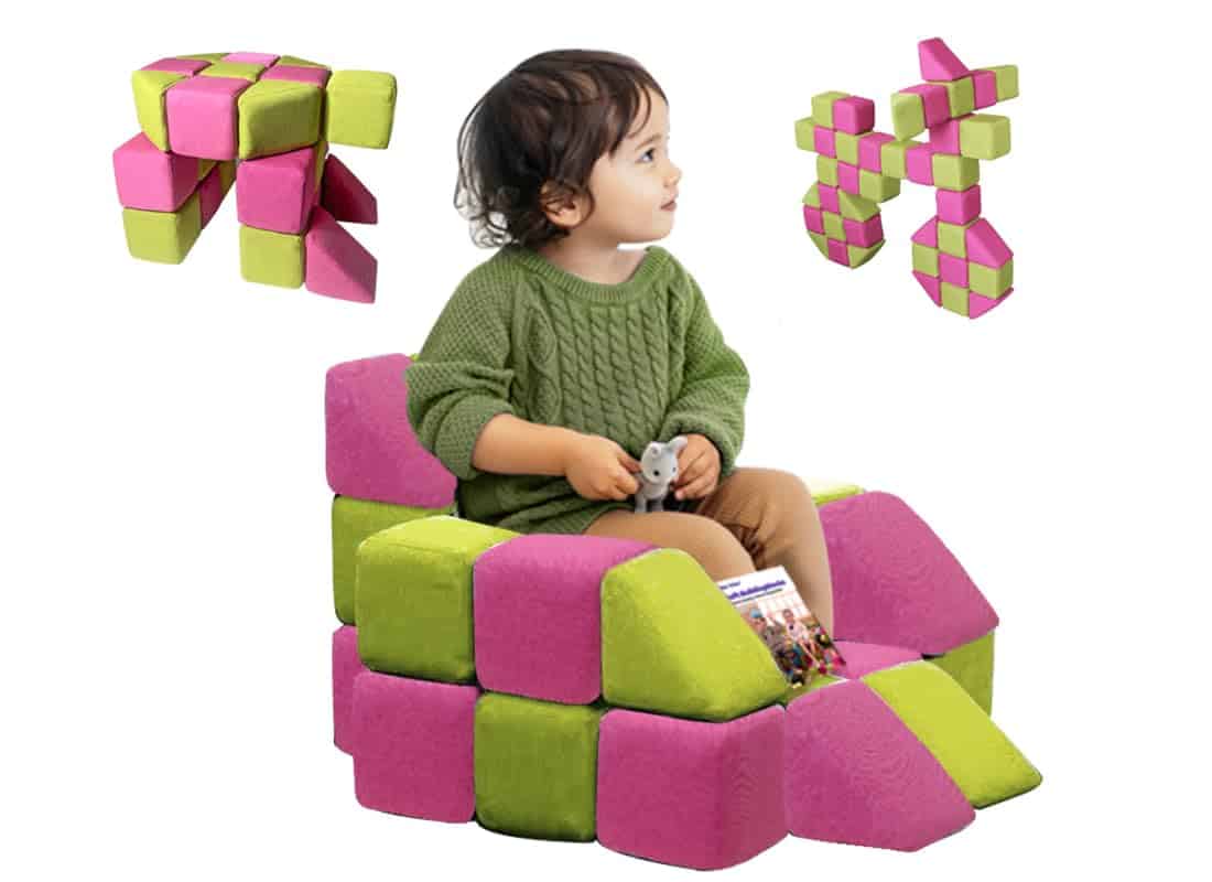 Bloques Magnéticos Suaves nets Tribe para Niños, Bloques