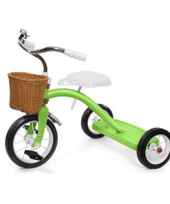 Triciclo clásico de metal para niños y niñas de -Verde