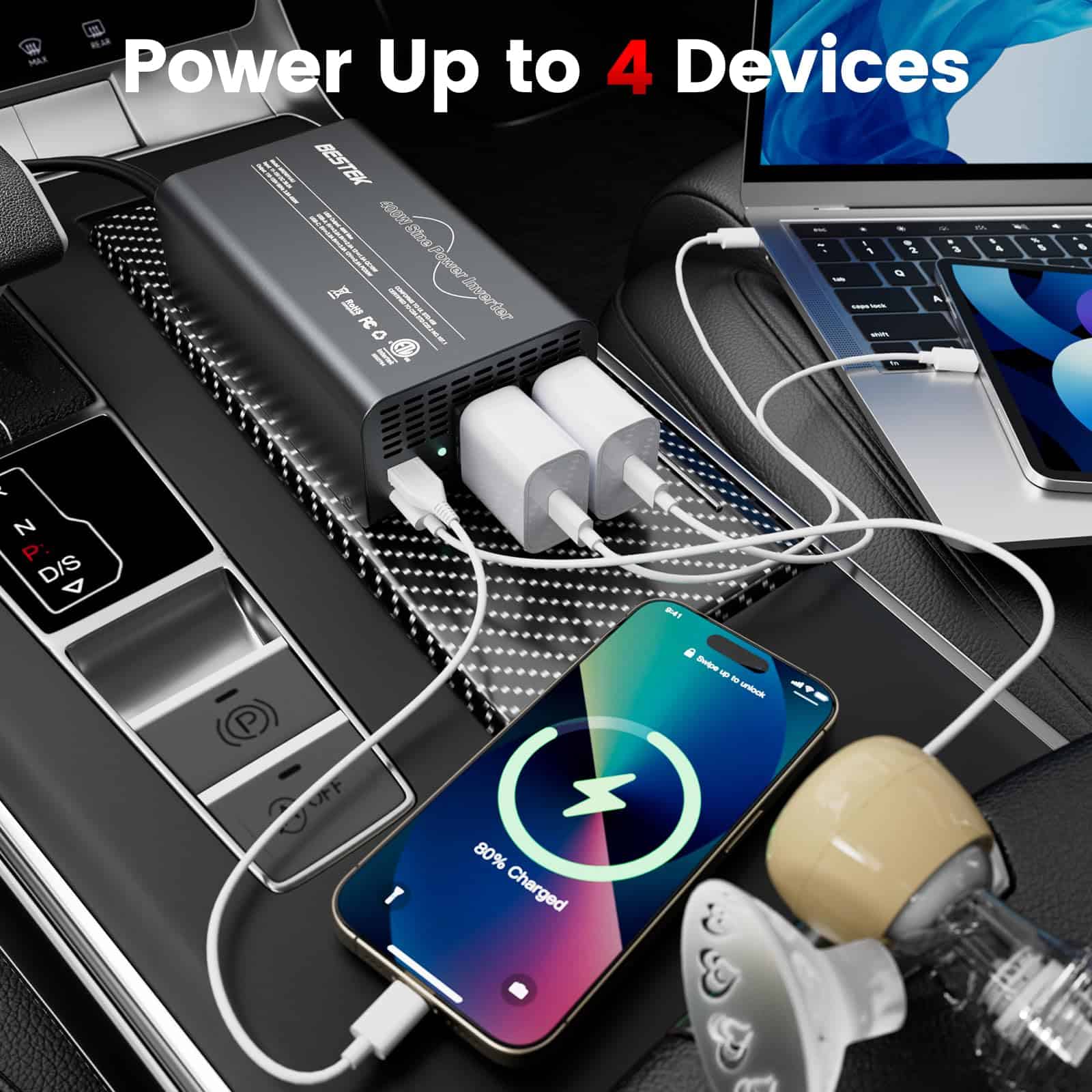 Inversor de Corriente Onda Senoidal Pura BESTEK 400W - - Imagen 6