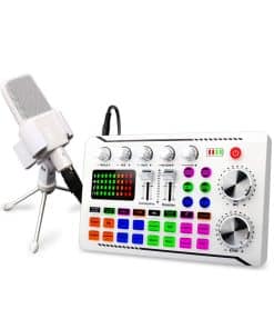 Paquete de Equipos de Podcast F998 con Interfaz de Audio,