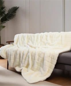 Manta de Lujo de Piel Sintética Inchgrass para Decoración